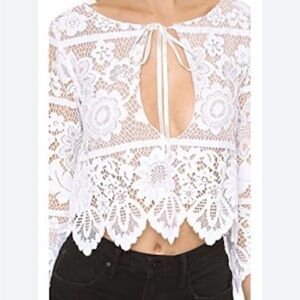 For love and lemons White Lace Women's Top